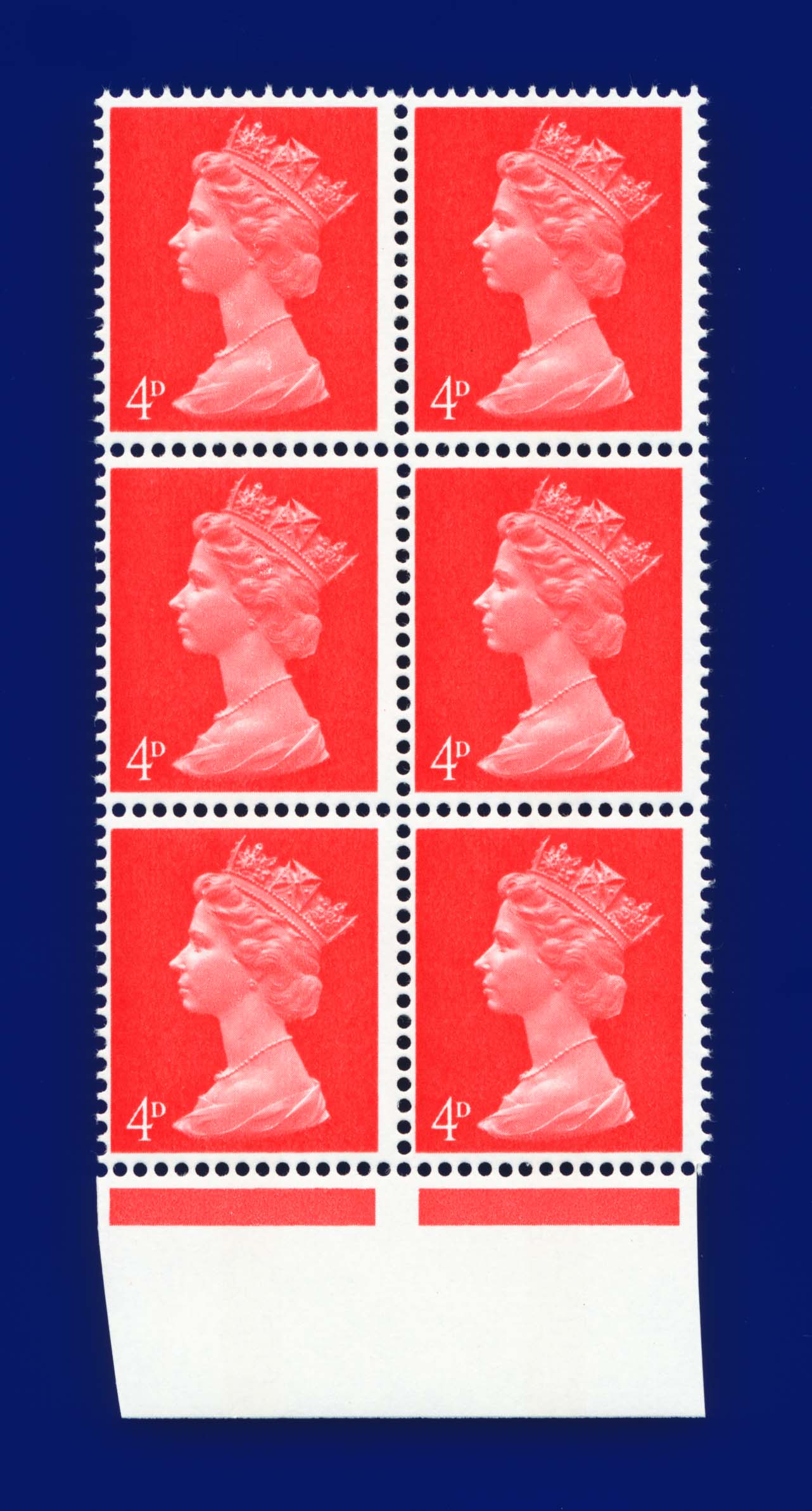 SG733 1969 4d Bright Vermilion U14B Head B CB MNH PVA elección de 7 artículos kazf - Imagen 7 de 8