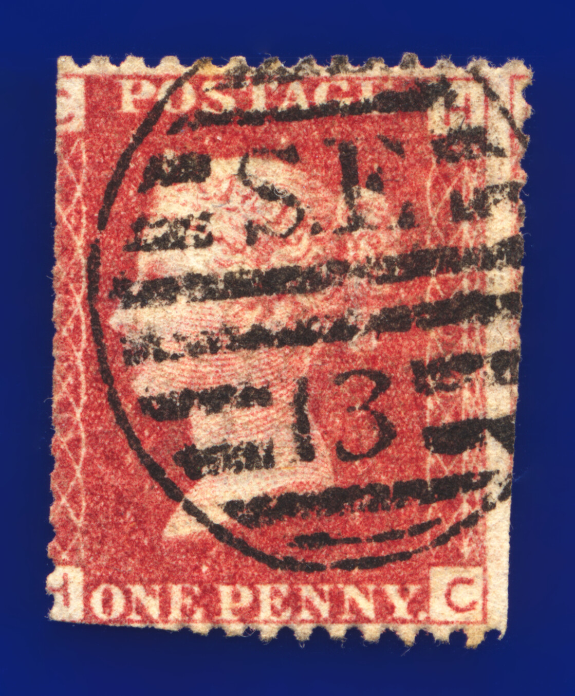 1868 SG43 1d rote Platte 109 GU - gebrauchte Positionen EI-TJ Auswahl 9 kbky - Bild 8 von 17