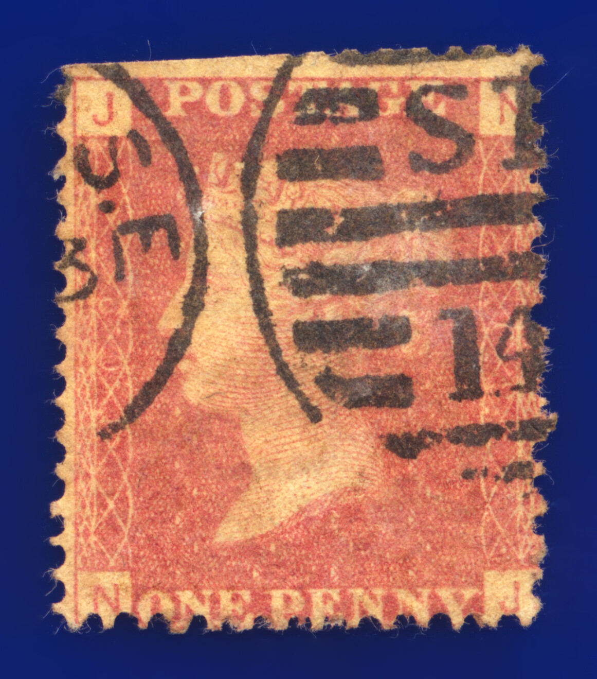 1868 SG43 1d rote Platte 109 GU - gebrauchte Positionen EI-TJ Auswahl 9 kbky - Bild 9 von 17