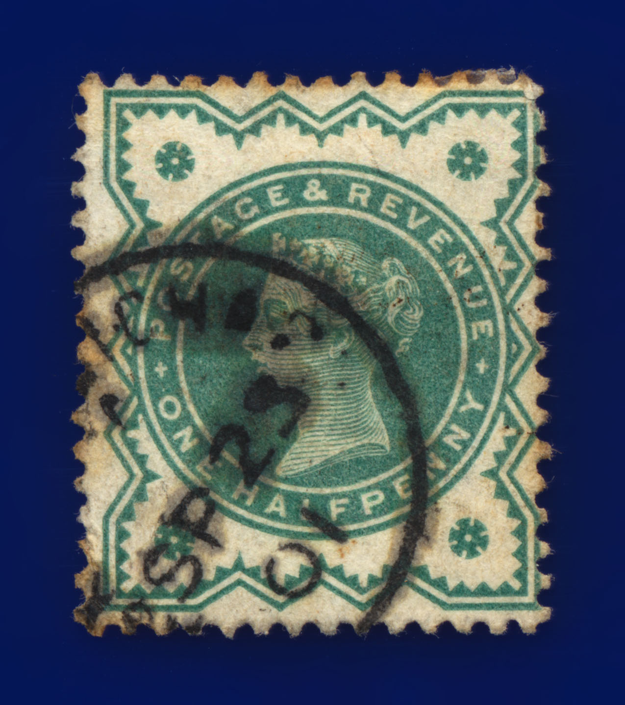 1900 SG213 1/2d stumpf blau-grün gut gebraucht alle abgebildet Auswahl 35 Artikel kany - Bild 35 von 41