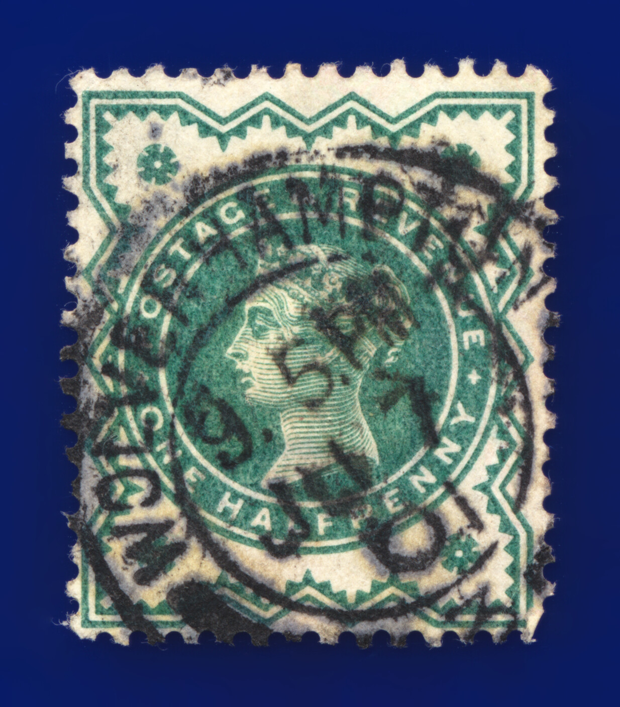 1900 SG213 1/2d stumpf blau-grün gut gebraucht alle abgebildet Auswahl 35 Artikel kany - Bild 41 von 41