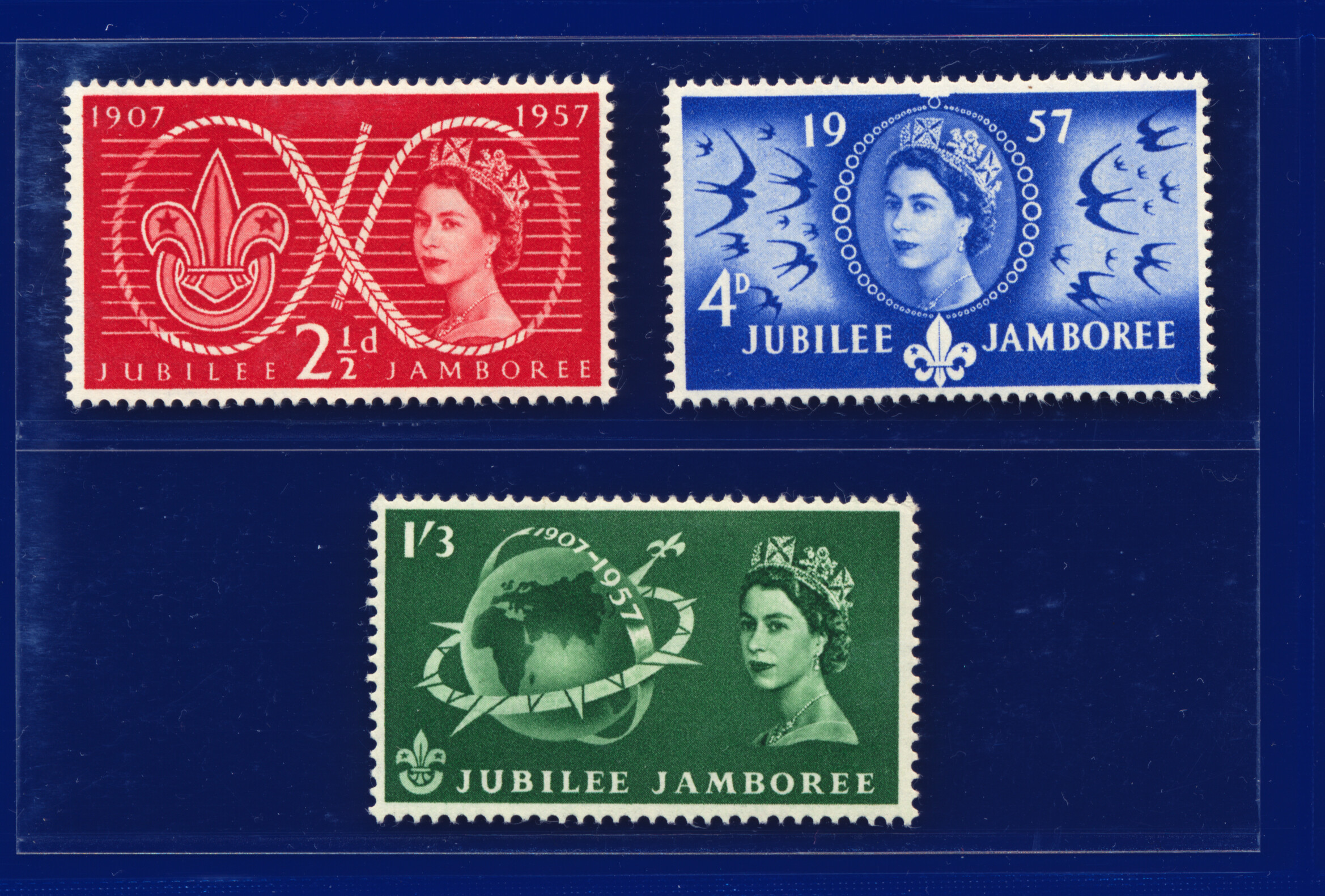 1957 SG557-559 2½d-1s3d Scouts, Blocks/Pairs/Sets, Your Choice kaba - Picture 7 of 26