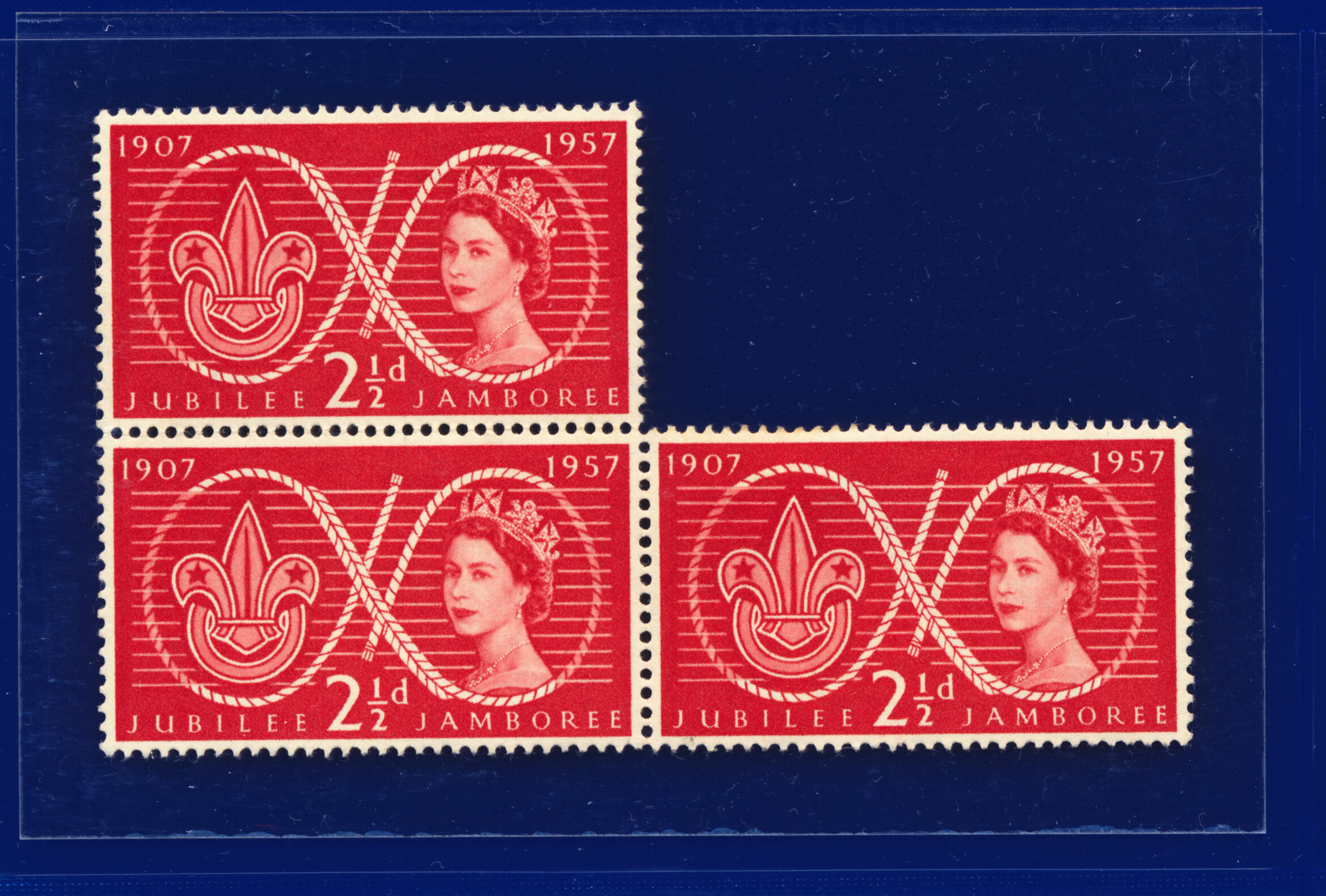 1957 SG557-559 2½d-1s3d Scouts, Blocks/Pairs/Sets, Your Choice kaba - Picture 5 of 26