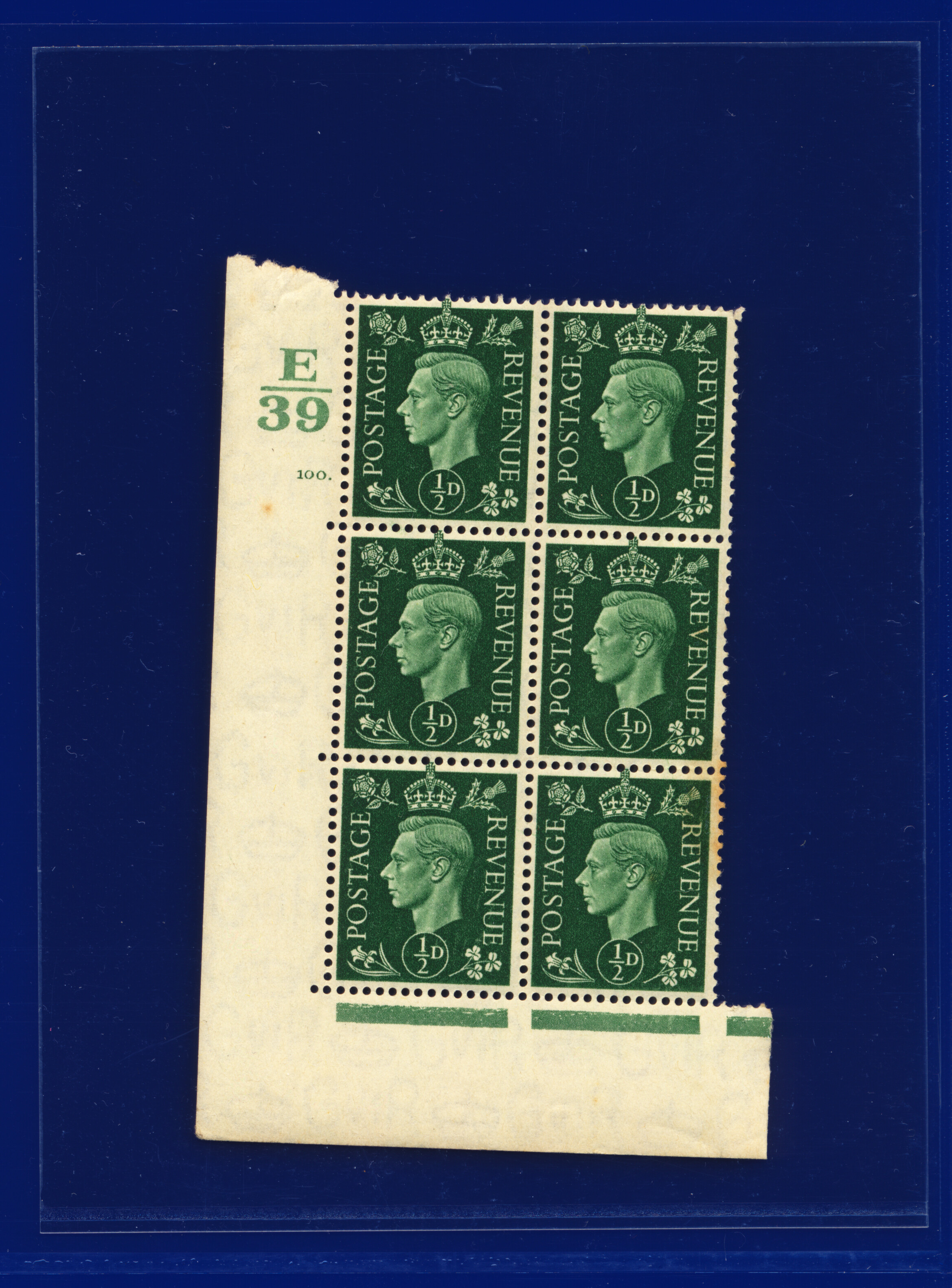 SG462 1937 1/2d verde Q1 Ctrl E39 5 (E/I) MFG/MNH elección de 12 cilindros kavx - Imagen 21 de 25