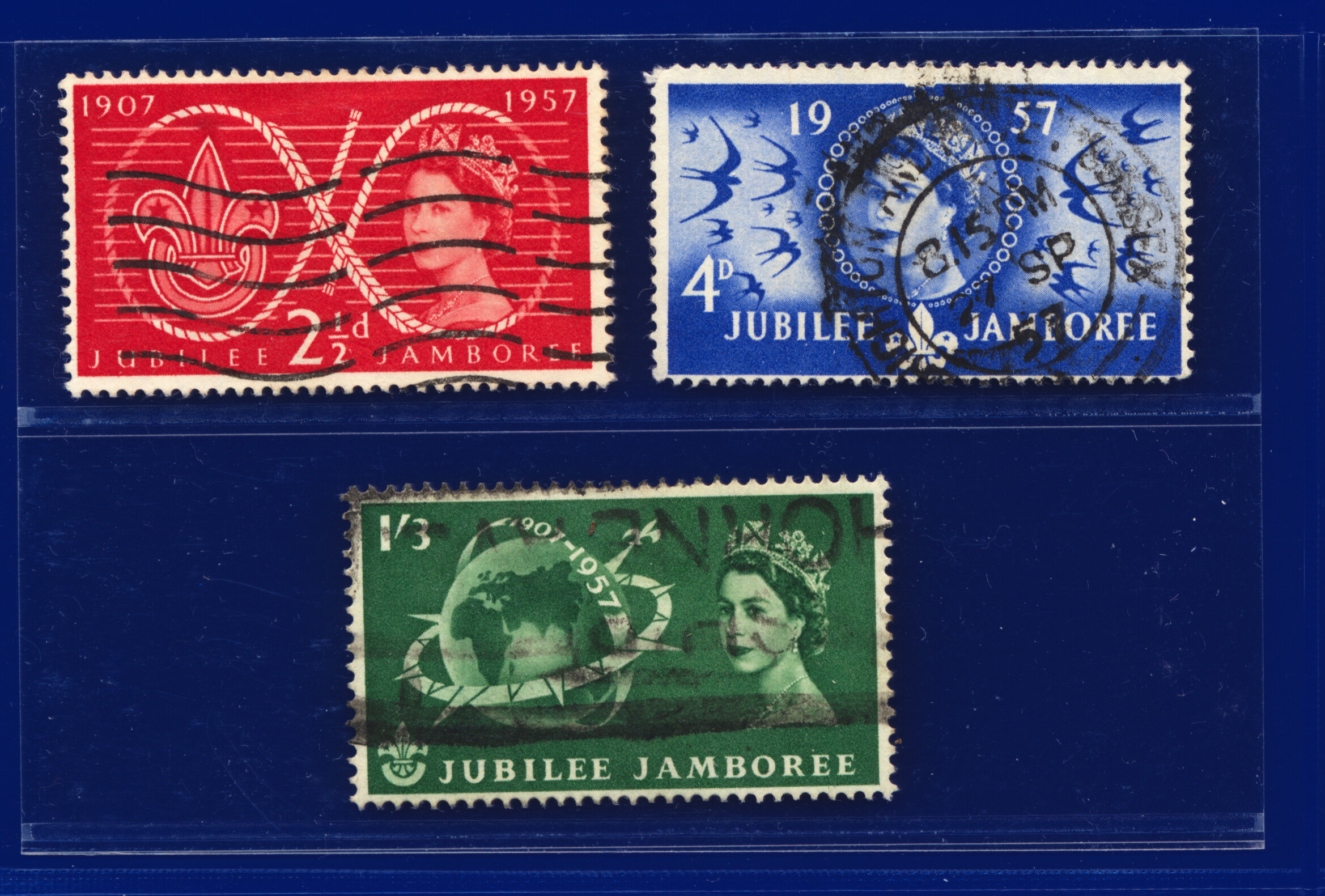 1957 SG557-559 2½d-1s3d Scouts, Blocks/Pairs/Sets, Your Choice kaba - Picture 19 of 26