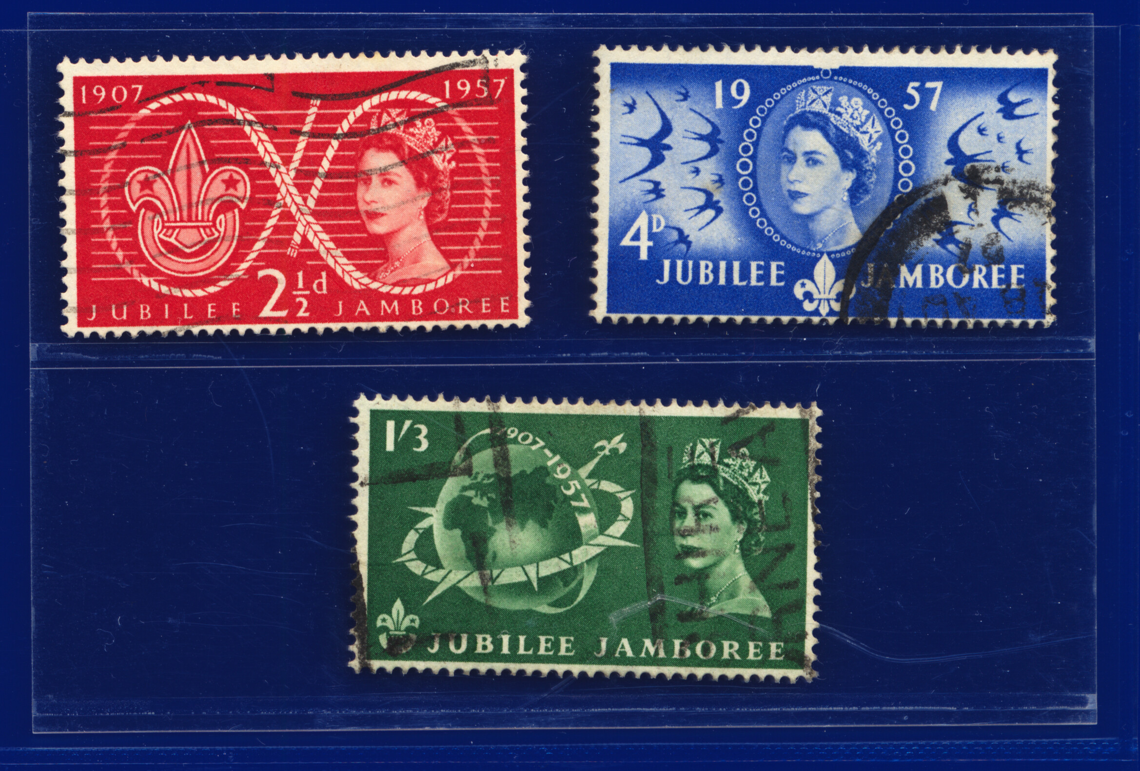 1957 SG557-559 2½d-1s3d Scouts, Blocks/Pairs/Sets, Your Choice kaba - Picture 21 of 26