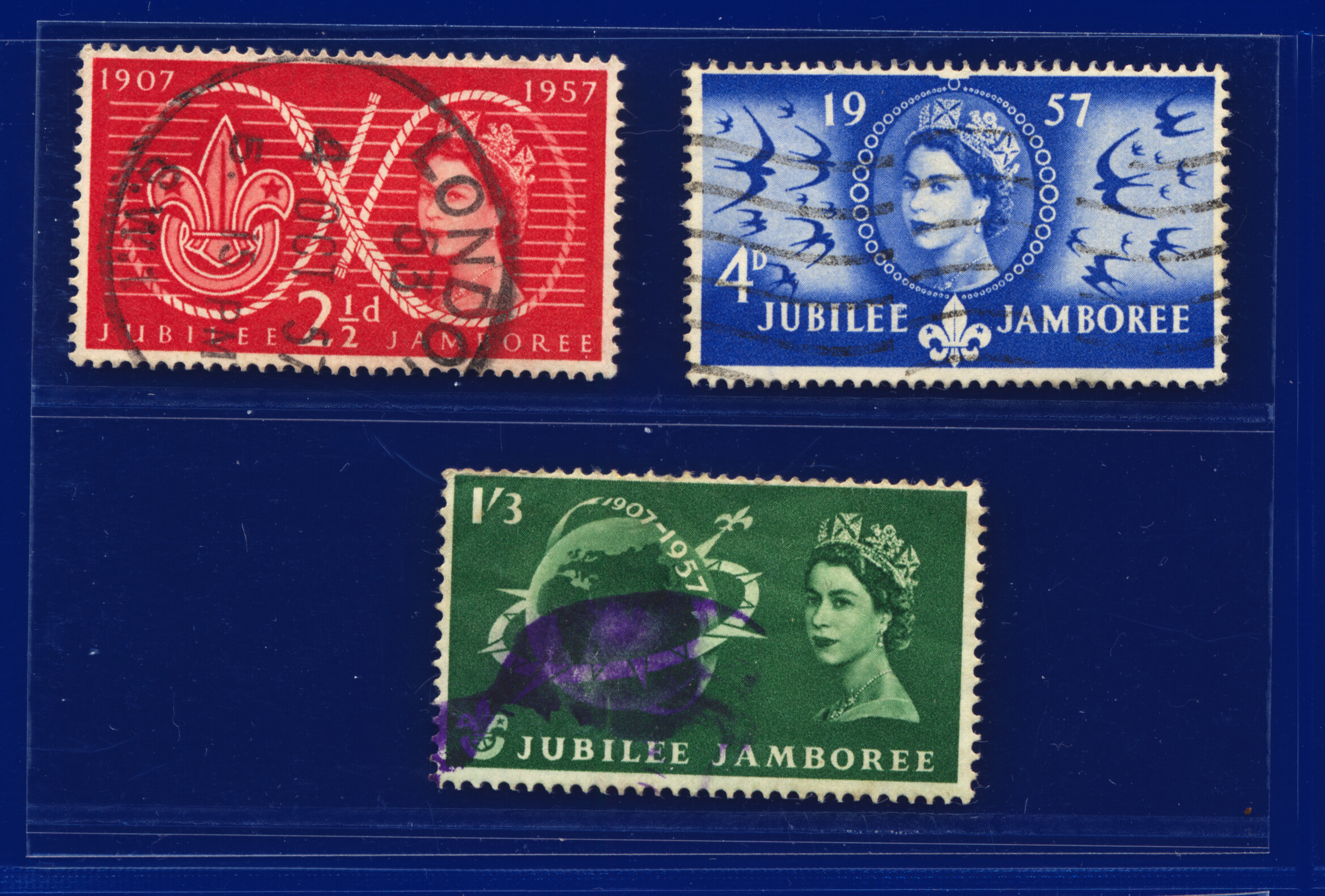 1957 SG557-559 2½d-1s3d Scouts, Blocks/Pairs/Sets, Your Choice kaba - Picture 9 of 26