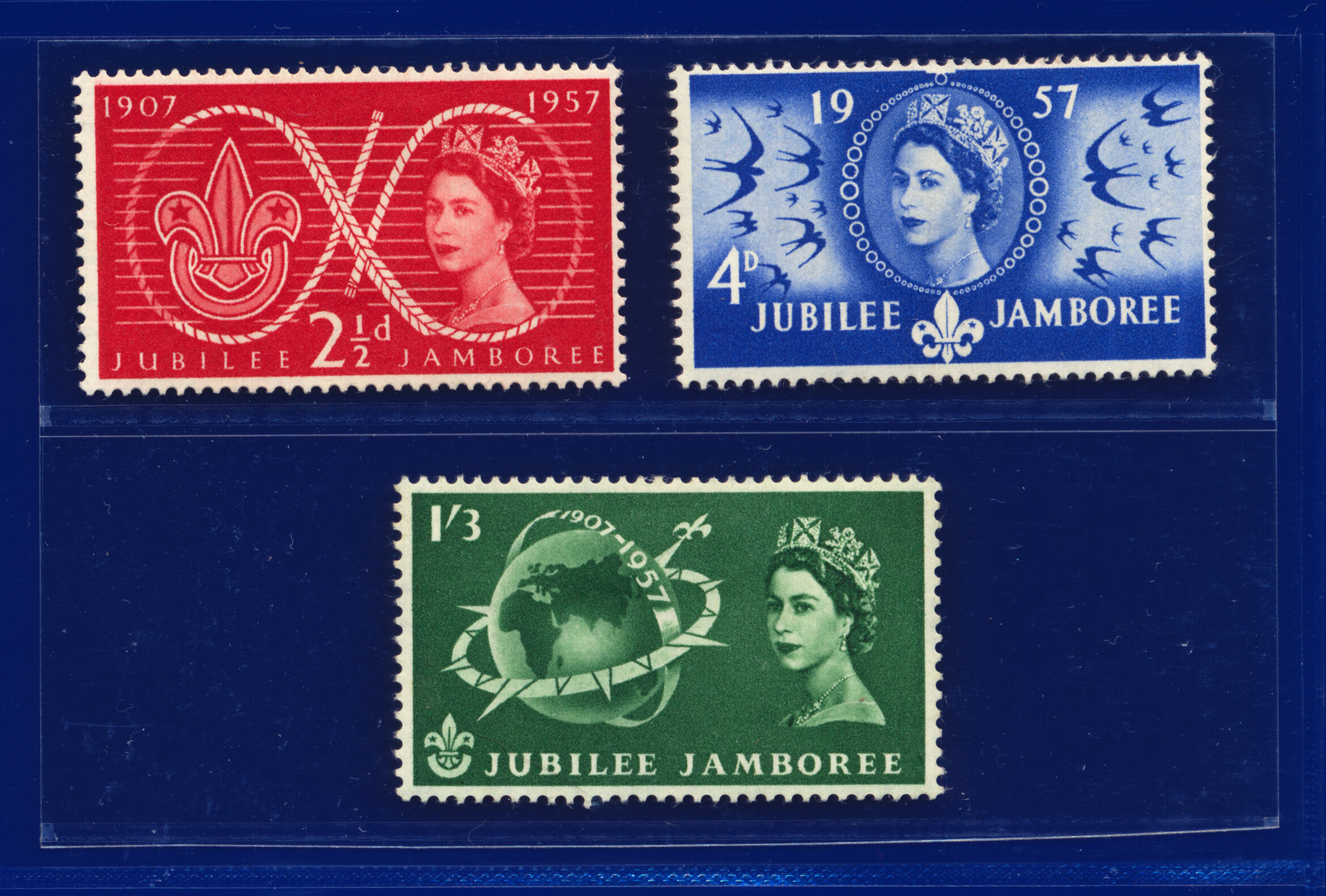 1957 SG557-559 2½d-1s3d Scouts, Blocks/Pairs/Sets, Your Choice kaba - Picture 13 of 26