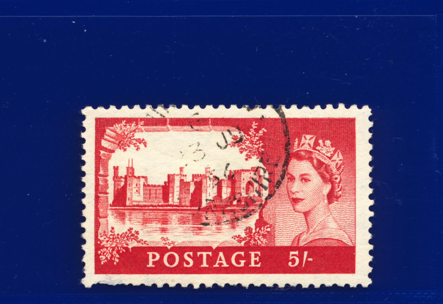 1955 SG537 5s Rose-Carmine Waterlow T8 GU - gebraucht inkl Blks etc Auswahl 3 kbbl - Bild 6 von 7