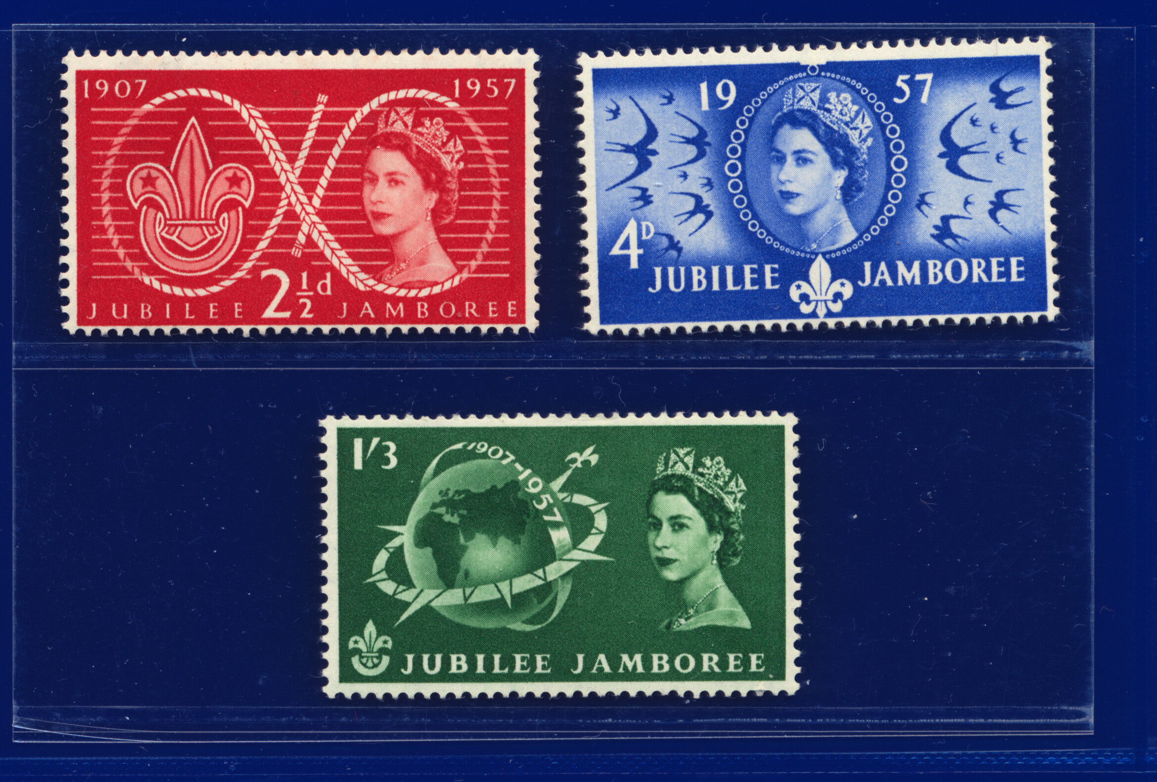 1957 SG557-559 2½d-1s3d Scouts, Blocks/Pairs/Sets, Your Choice kaba - Picture 23 of 26