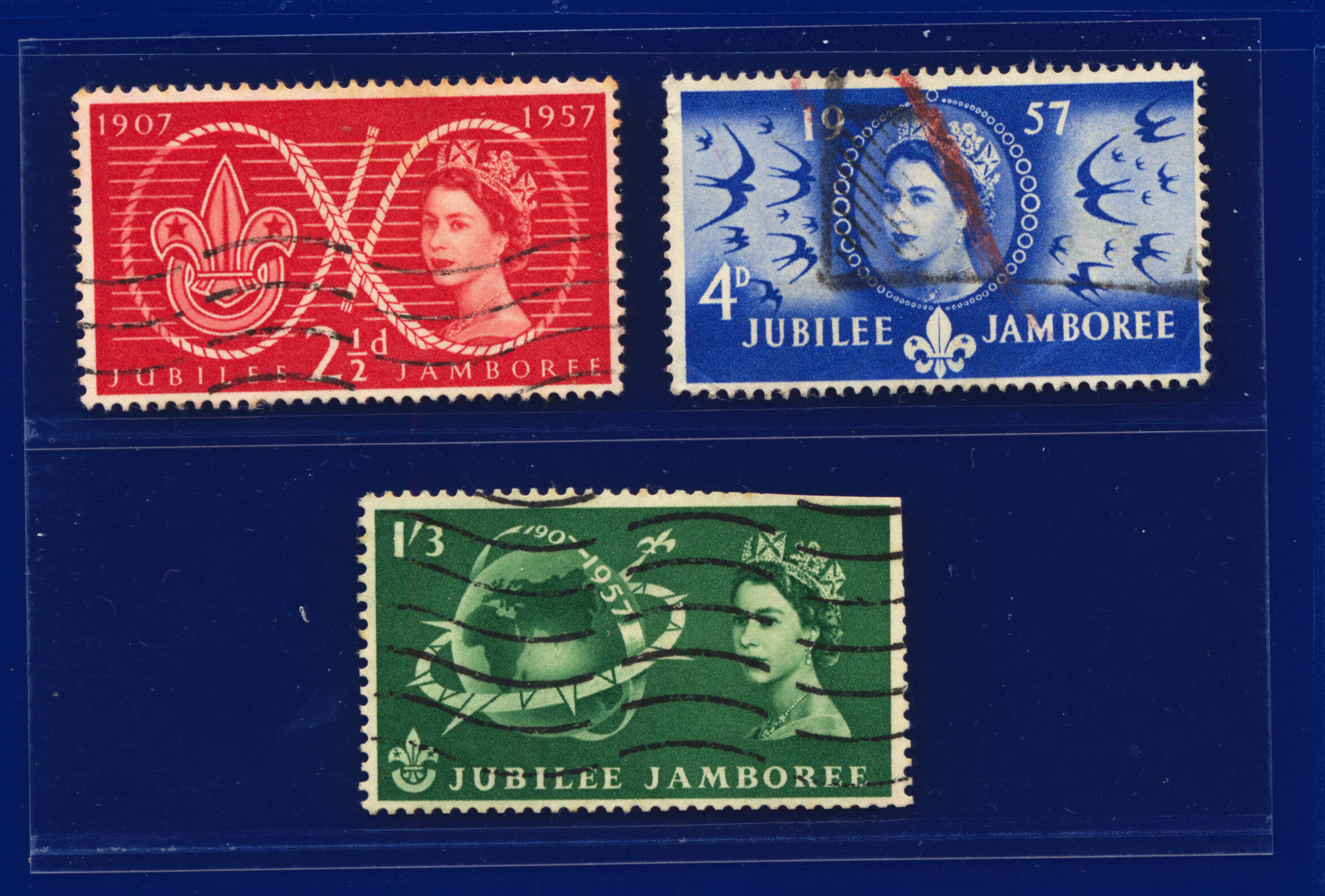 1957 SG557-559 2½d-1s3d Scouts, Blocks/Pairs/Sets, Your Choice kaba - Picture 17 of 26