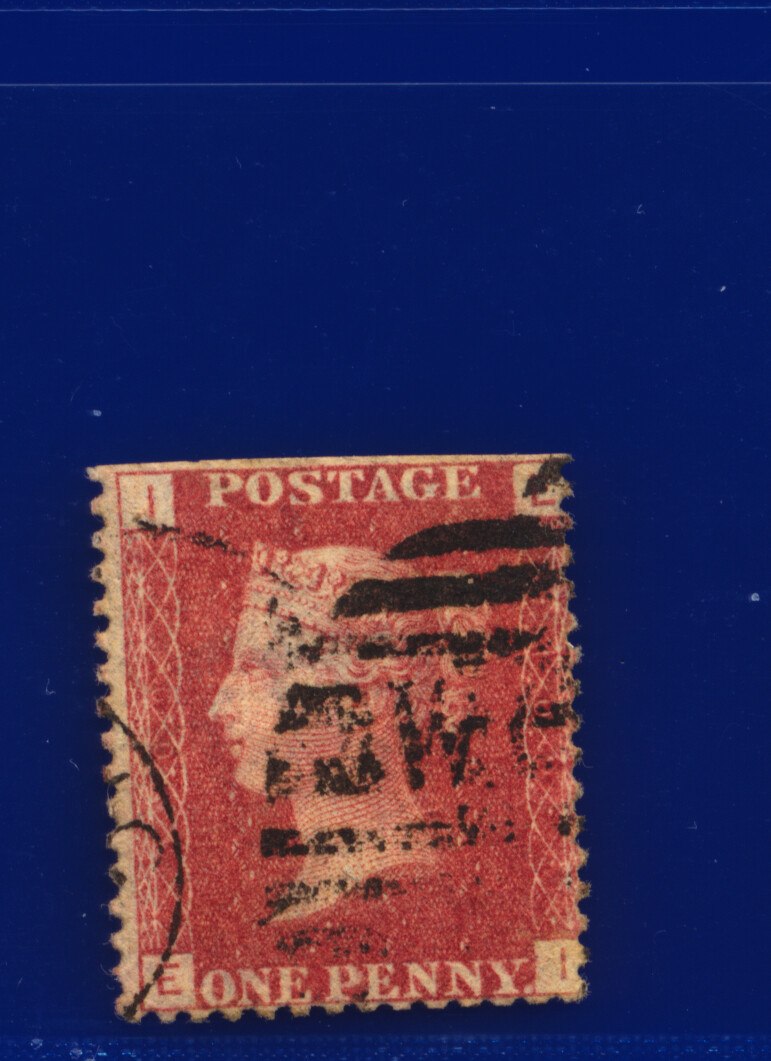 1868 SG43 1d rote Platte 109 GU - gebrauchte Positionen EI-TJ Auswahl 9 kbky - Bild 3 von 17