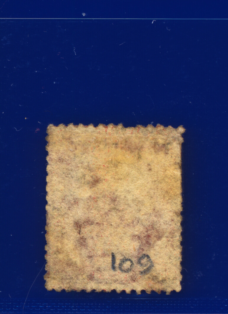 1868 SG43 1d rote Platte 109 GU - gebrauchte Positionen EI-TJ Auswahl 9 kbky - Bild 7 von 17